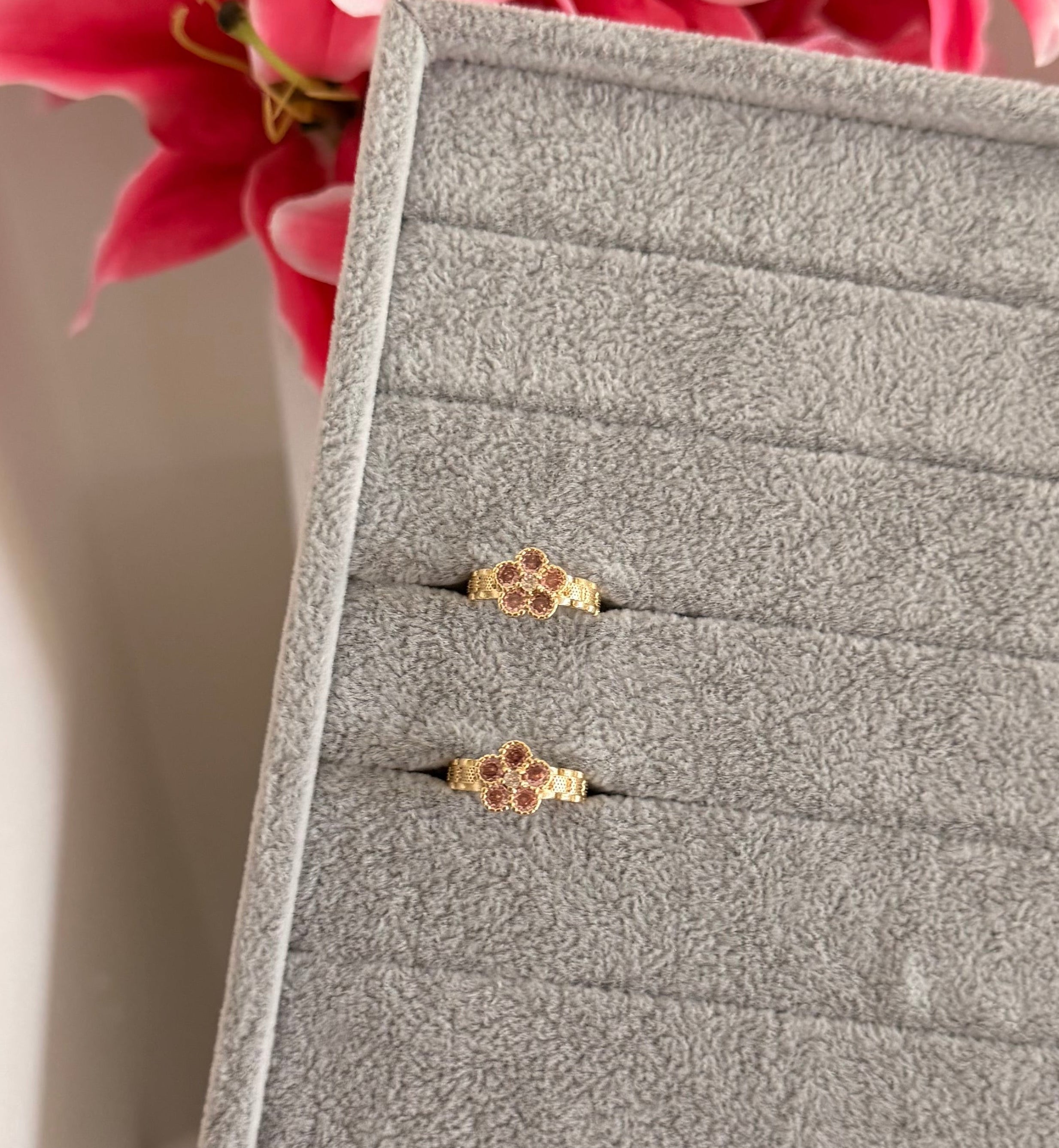 Pink Clover Rolex Ring