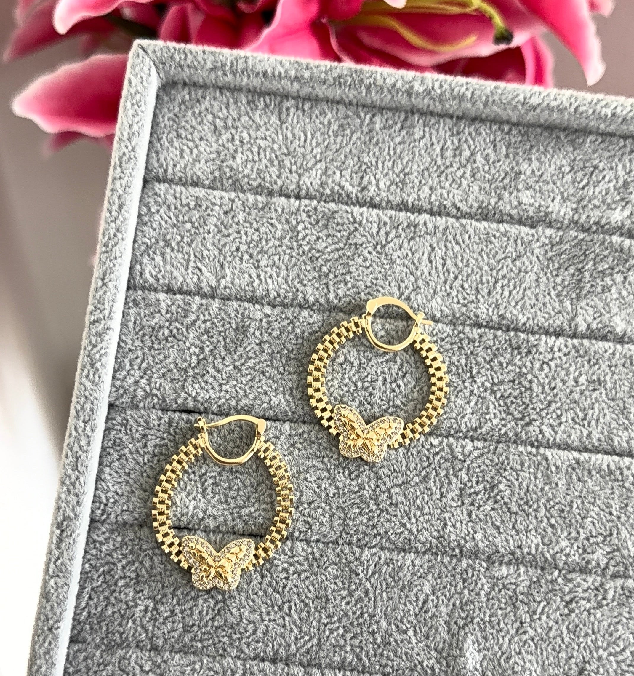 Butterfly Nugget Hoops