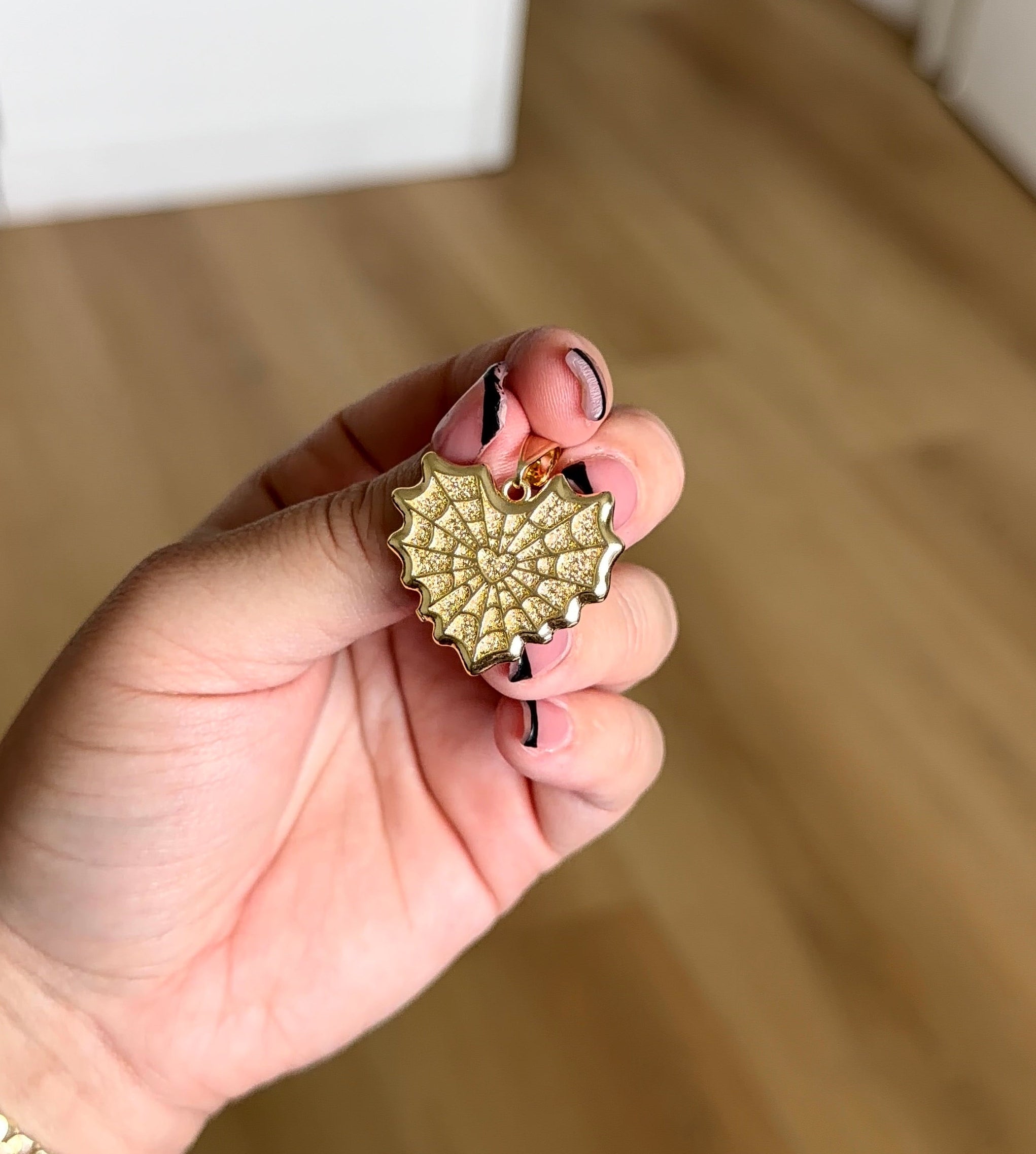 Spider Web Heart Pendant