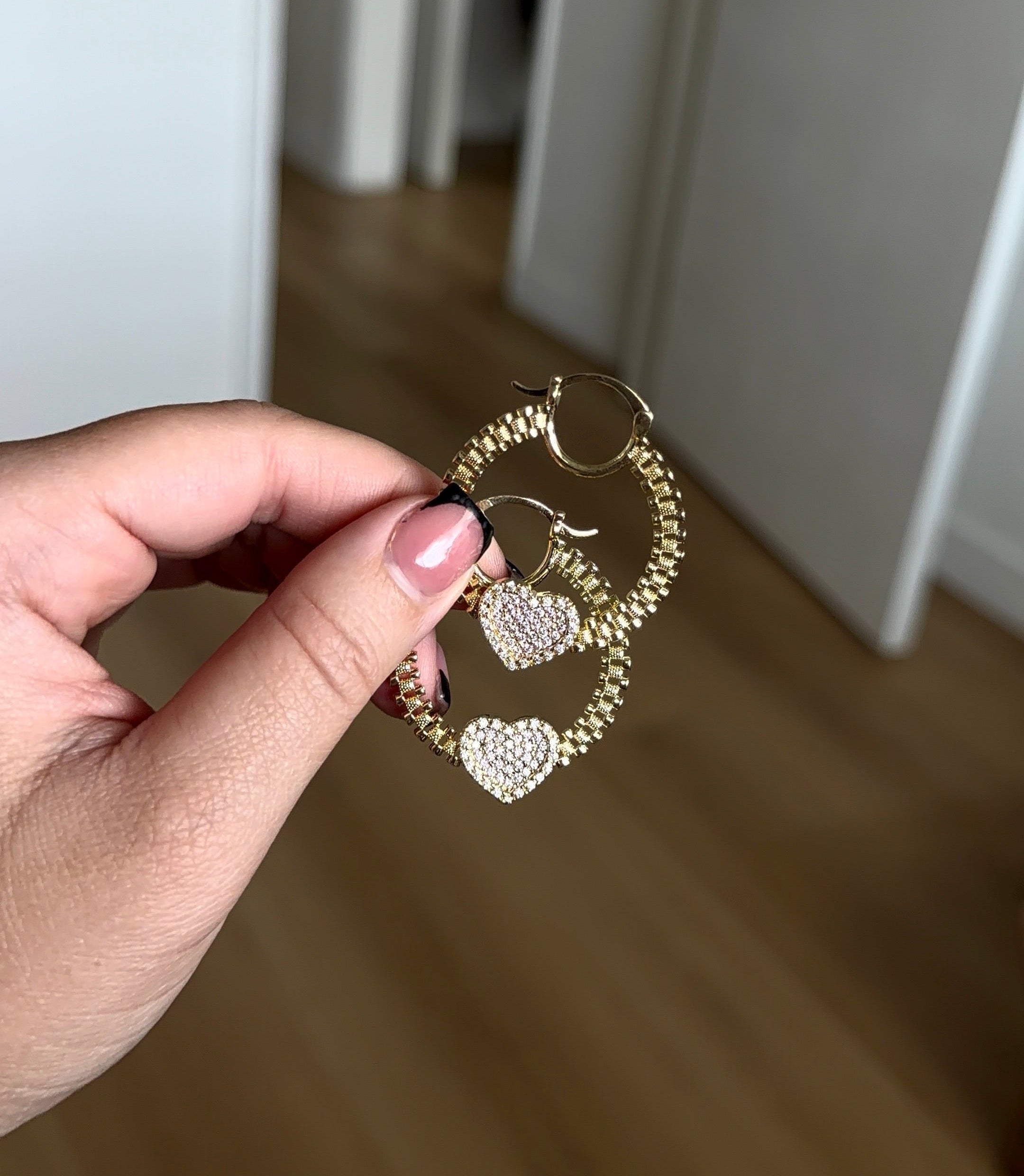 Pink Heart Hoops