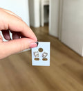 Silver Waving Hk Earrings