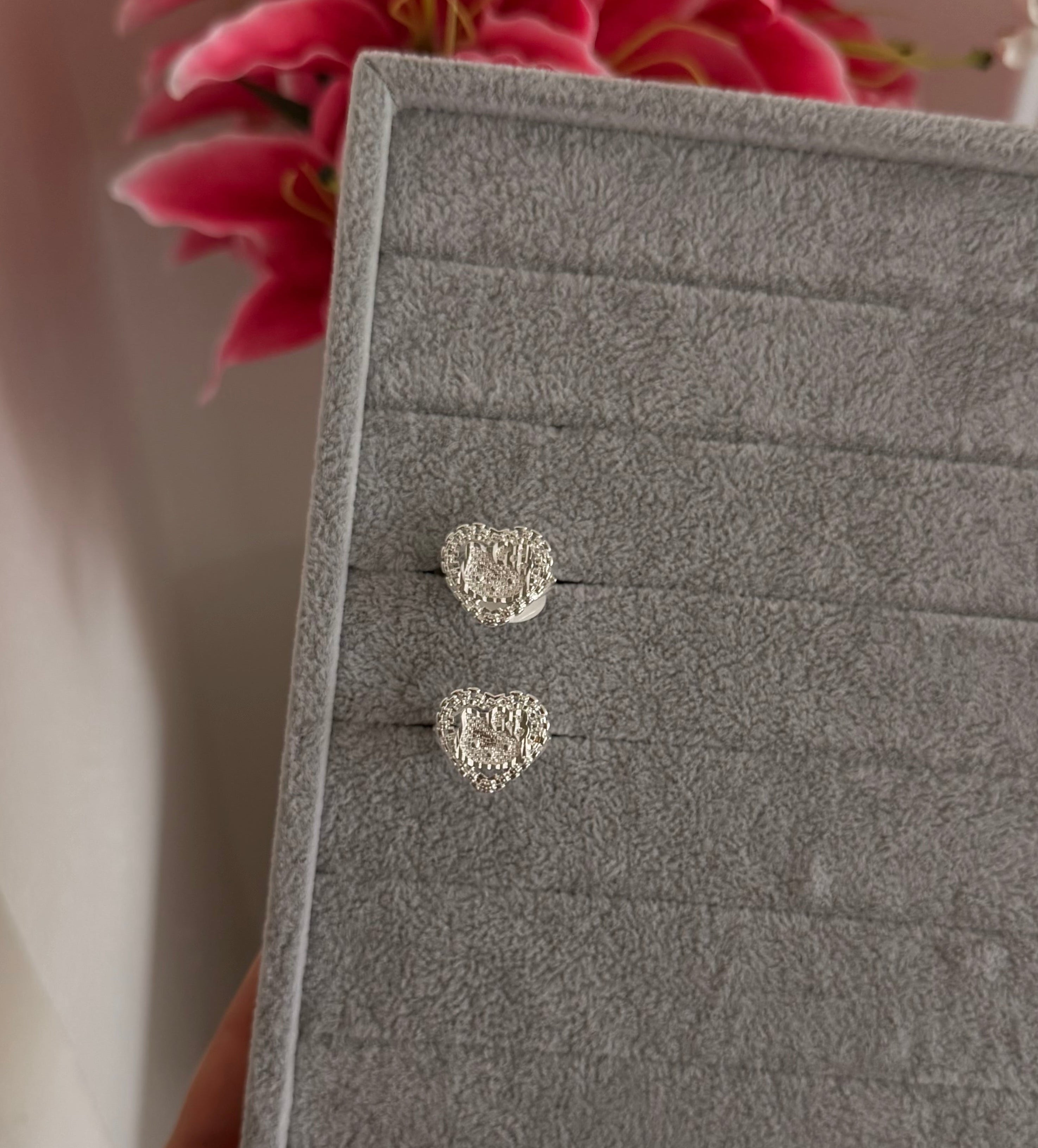 Hk Heart Rolex Silver Ring