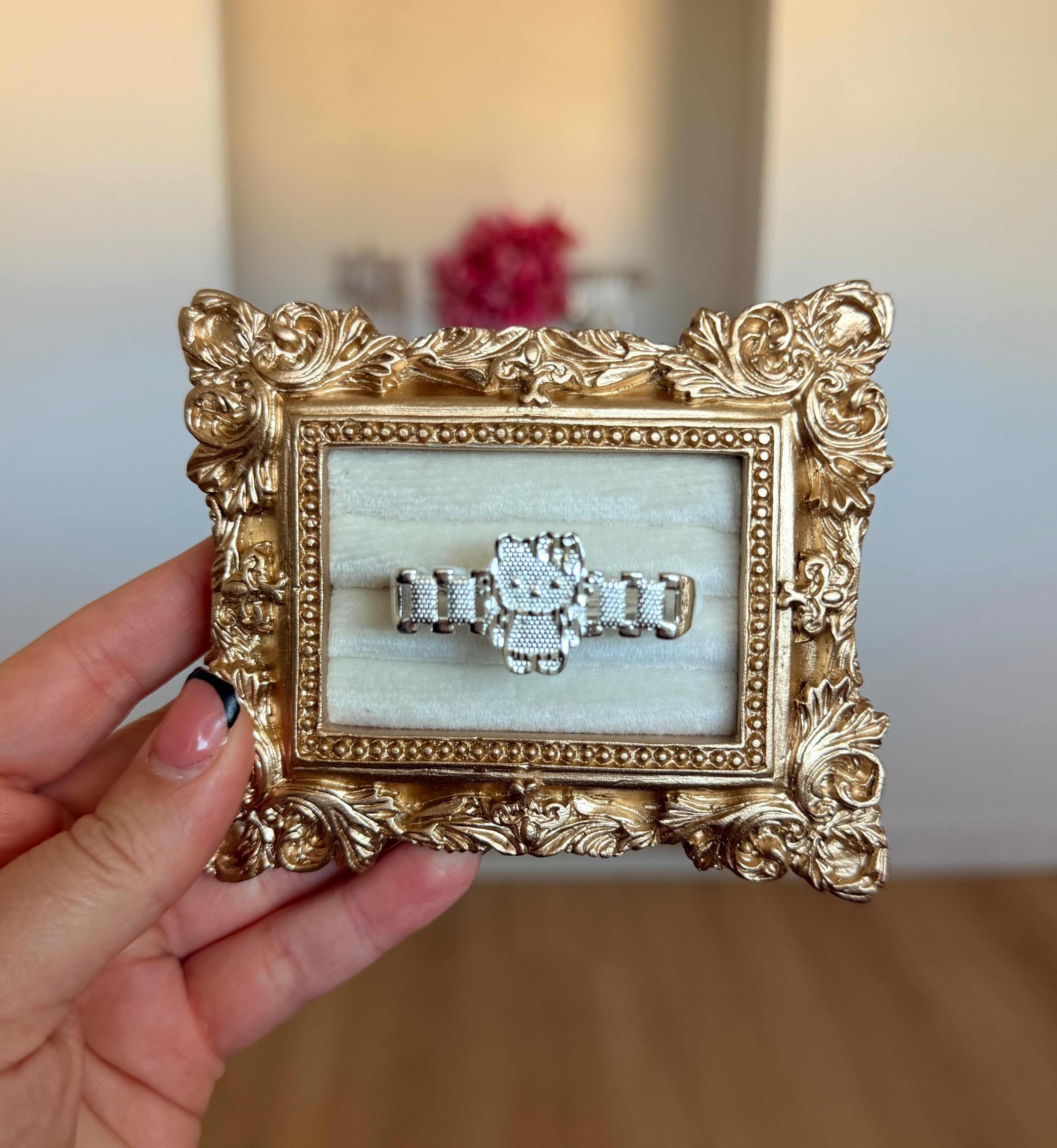 Hk Full Two Finger Silver Ring